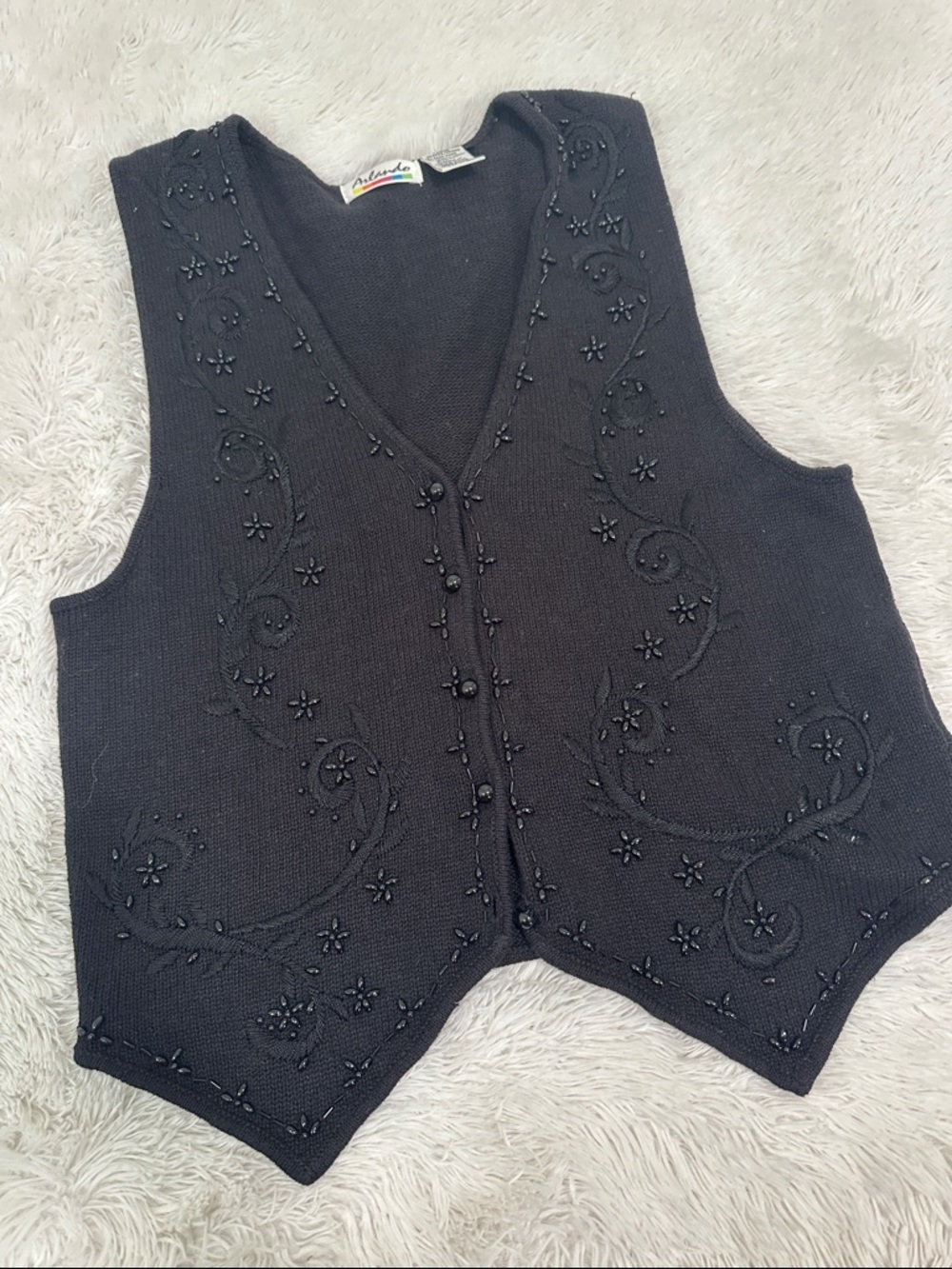 👢 Vintage Arlando Beaded Sweater Vest